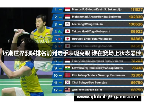 近期世界羽联排名前列选手表现亮眼 谁在赛场上状态最佳 近期世界羽联排名前列选手表现亮眼 谁在赛场上状态最佳